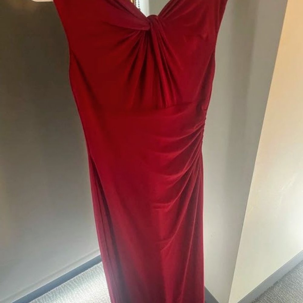 RL sleeveless maxi evening dress